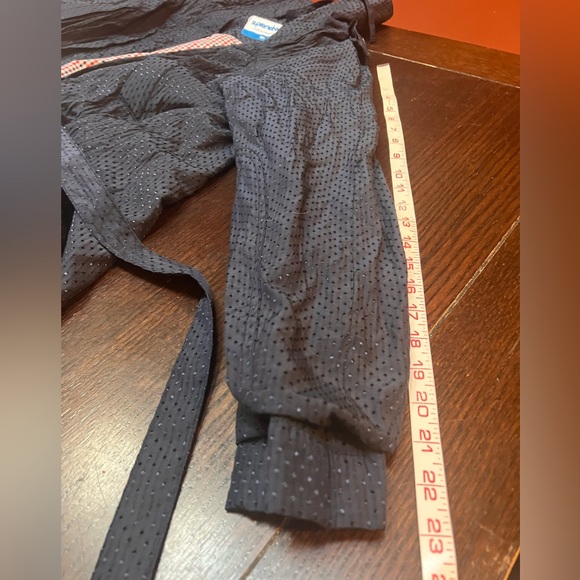 Vintage—Belted Blue Trench Jacket Textured Long High Collar Coat Plaid Lined—M - Picture 3 of 5